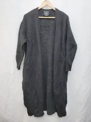 ◇ N.O.R.C ノーク ロング シンプル サイドスリット 長袖 ニット カーディガン サイズ1 ブラック レディース P  【1404250008318】のサムネイル