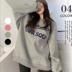 ロゴ トレーナー 4COLOR 英字ロゴ 韓国ファッション おしゃれ