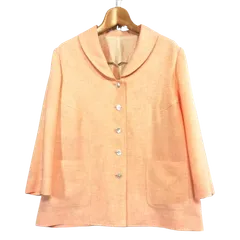 ジャケット オレンジ系 春秋 肩パッドあり LL相当　a149
