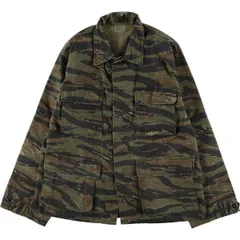 古着 民間品 迷彩柄 タイガーストライプカモ ミリタリージャケット USA製 メンズM相当/eaa583186