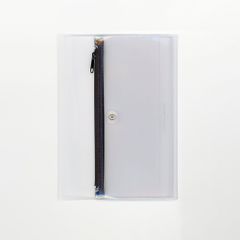 ダイゴー　isshoni.ペンケース付きノートカバーPVC 　A5サイズ R　　クリアブラック　N1940
