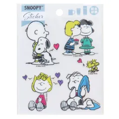 【メール便】スヌーピー ステッカー 耐熱耐水ステッカー ハグ ピーナッツ S＆C 貼って剥がせる デコレーション DECOシール キャラクター グッズ 
