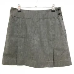 【美品】アディダス スカート 杢カーキ 裾スリット ストレッチ レディース M ゴルフウェア adidas