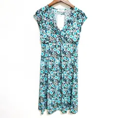 #snc ファス フィーユ FAS FILLE ワンピース 緑系 花柄 ノースリーブ フランス製 フランス製生地 タグ付き 美品 レディース [821412]