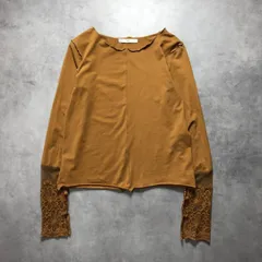 WQ119●Crisp：レースカフメロウTシャツ ●Ｆ● マスタード系 クリスプのサムネイル