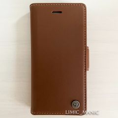 iPhone 6 6s 7 8 SE (第2/第3世代) SE2 SE3 手帳型 スマホ ケース サイドマグネット式 ブラウン 茶 茶色 スキミング防止 高級PUレザー CaseMe