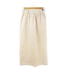 アズノウアズ as know as スカート コーデュロイ タイト ナロー ロング バックスリット ハイウエスト * ベージュ /CK12