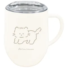 ☆ ミミムーネコ ☆ ステンレスマグ 320ml マグカップ フタ付 蓋付き ステンレスマグカップ 保温 保冷 コーヒーカップ 320ml 約 350ml ステンレスマグ おしゃれ ミリミリ かわいい 食器 コップ ギフト 雑貨 大人可愛いのサムネイル
