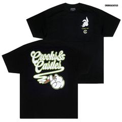 CROOKS & CASTLES LIGHT UP Tシャツ【BLACK】 (L・XL・2XL)(クルックスアンドキャッスルズ 通販 大きいサイズ T-SHIRTS TEE 半袖 ショートスリーブ ロゴ プリント)