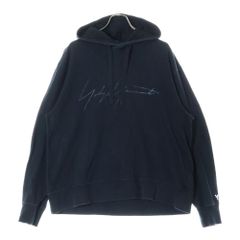 Y-3 (ワイスリー) 20SS Signature Hoodie フロント シグネイチャー ロゴプリント プルオーバーパーカー ブラック