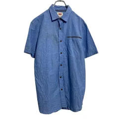 Levi’s 半袖 無地シャツ リーバイス S ブルー シンプル ポケット 古着卸 アメリカ仕入 a703-5764