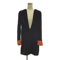 Mame Kurogouchi / マメクロゴウチ | Embrolderod Velvet Plunge Mini Dress ベルベッド ミニ ワンピース | 2 | ボルドー | レディース