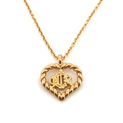 【鑑定済み】正規品 クリスチャン ディオール Christian Dior ネックレス CDロゴ ゴールドカラー GP ブランド アクセサリー