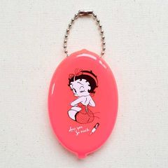 コインケース ベティブープ Betty Boop ネオンピンク RCC-BB7 ラバー 小銭入れ キーホルダー アメリカ アメリカ雑貨 シリコン