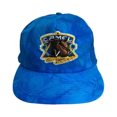 【キャップ/帽子】Camel (キャメル) JOE ジョー ワッペン ナイロン ノベルティ タイダイ たばこ タバコ ヴィンテージ ビンテージ キャップ ライトブルー 水色 ブラウン 茶