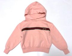 早い者勝ち！【現行モデル】GUCCI グッチ キッズ パーカー フーディー 4/110cm ピンク ウェブライン ホースビット イタリア製　2A48