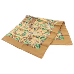 HERMES (エルメス) カレ90 l'ARBRE de SOiE 絹の木 桑の木と蚕 シルク スカーフ