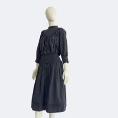 BORDERS AT BALCONY バックセパレートワンピース ブラック dress black