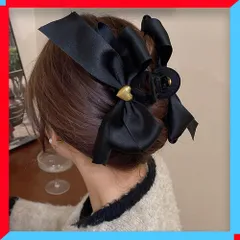 新品 リボンヘアクリップ ハート飾り 韓国風 ヘアアクセ 髪飾り 結婚式 演奏会 プレゼント用雑貨 【送料無料】