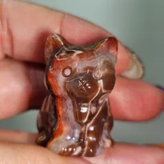メキシカンクレイジーレースアゲート✨猫🐱カービング✨