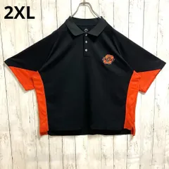 短丈 ポロシャツ オクラホマ大学ロゴ入り 2XL 大きいサイズ メンズ ブラック