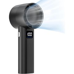 即納：ハンディファン 【2024新登場 強力なターボファン搭載】携帯扇風機 100段階風量調節 13000RPM大風量 手持ち扇風機 充電式 5000mAh大容量バッテリー LEDデジタル表示 ポータブル 軽量で便利 熱中症対策 旅行、オフィス用、キャンプ 1