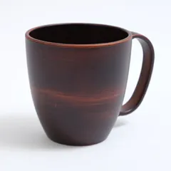 マグカップ 電子レンジ対応 食洗機対応 紀州塗り アースカラー 濃い茶 ダークブラウン コーヒーカップ コップ 軽い 日本製 国産 割れにくい