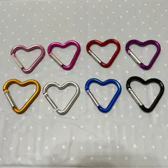 A❤︎ハート カラビナ キーホルダー キーリング 1個