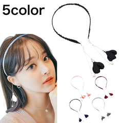 ヘアアクセサリー レディース イヤリング カチューシャ ヘアアクセ パール 真珠 花 フラワー ヘアバンド 揺れる おしゃれ 可愛い 結婚式 イベント 大人 女性 人気 髪飾り 髪留め ヘアアレンジ フォーマル a15-8