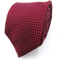 パーフェクトスーツ ブランド ネクタイ シルク チェック柄 メンズ レッド P.S.FA 【中古】