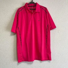 即納　NIKE GOLF ドライフィットメッシュベント半袖ポロシャツ ピンク L