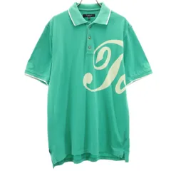 TOMMY トミー 日本製 半袖 ポロシャツ XL グリーン 鹿の子 トミーヒルフィガー メンズ 古着