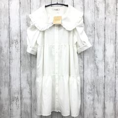 新品【 Mouth Valley 】シャツワンピース 襟付き ホワイト M
