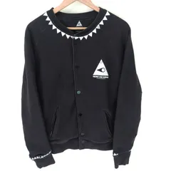 (^w^)b R-NEWBOLD アール・ニューボールド GOODHOOD グッドフット A TWO MAN EXPEDITION 綿100％ 裏地キルティング スウェット スタジャン ジャケット ブルゾン ストリート カジュアル ブラック メンズ サイズLのサムネイル