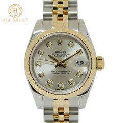 【新品同様】ROLEX ロレックス デイトジャスト 179173G G番 10P ダイヤモンド K18YG 750 イエローゴールド SS ステンレススチール コンビ シルバー文字盤 ジュビリーブレス レディース 腕時計