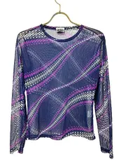 イッセイミヤケ フェットISSEY MIYAKE FETE ストレッチプリーツグラデーションブラウス 紫2 【レディース】 イッセイミヤケ フェットISSEY MIYAKE FETE ストレッチプリーツ