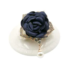 [レリカ] 胸飾り 花 コサージュ ブローチ 結婚式 卒業式 入学式 卒園式 入園式 フォーマル パーティ レディース 二次会 成人式 花飾り スーツ ドレス フラワー 記念日 用 女性 母 贈り物 プレゼント 結婚 アクセサリー パーティー 大き [ブルー]