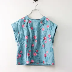 トッカ TOCCA フラワー刺繍 フレンチスリーブ ブラウス 0/ブルー ピンク プルオーバー【2400014546507】のサムネイル