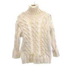 ザラ ハイネック ニット S 白系 ZARA ハイゲージ 長袖 セーター レディース 【中古】  【230219】