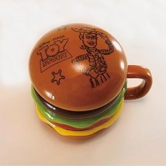 ウッディ― ハンバーガーマグ ふた付き磁器製MUG SAN2964