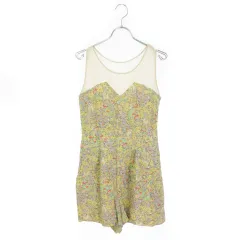 アナザーエディション ANOTHER EDITION アローズ オールインワン サロペット 花柄 ノースリーブ S ベージュ ☆LEK☆ /☆t0603