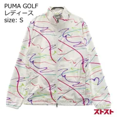 PUMA GOLF プーマゴルフ 裏メッシュ ジップジャケット 総柄 ホワイト系 M ［240001892810］