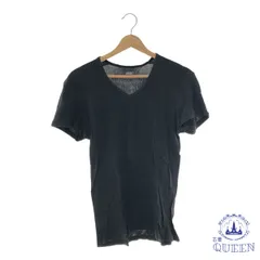 ☆美品☆ UNIQLO ユニクロ トップス Tシャツ カットソー 半袖 Vネック レディース ブラック S 日本製 901-9192 送料無料 古着