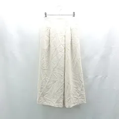 ◇ ⊂ UNITED ARROWS ユナイテッドアローズ ウエストゴム ワイドパンツ サイズ36 オフホワイト系 レディース E  【1503060040119】
