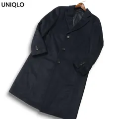 UNIQLO ユニクロ 秋冬★ ウール カシミヤ チェスター コート Sz.S メンズ 紺