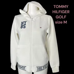 トミーヒルフィガー ゴルフ TOMMY HILFIGER GOLF パーカー スウェット ブルゾン ホワイト M、9号 レディース 中古 S5N335