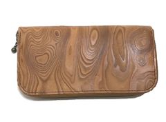 MAGNET Round Fastener Long Wallet ウッドナチュラル SALE 50%OFF!!    財布  レザー  木目