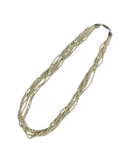 【上品パール風ネックレス】 レディース｜ドレス映え｜フォーマル・結婚式に｜編み込みデザイン