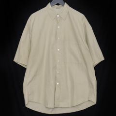 AURALEE WASHED FINX TWILL HALF SLEEVED BIG SHIRTS サイズ5