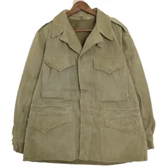 40年代 米軍実物 U.S.ARMY M-43 フィールドジャケット ヴィンテージ ミリタリー オリーブ (メンズ L相当) 中古 古着 A3722